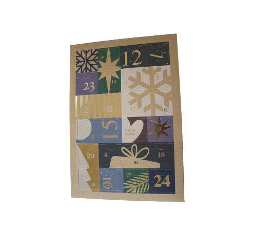 CALENDRIER KRAFT bleu ET OR